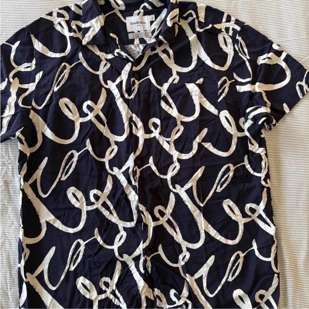 Goodfellow & Co Men's Blue and White Shirt